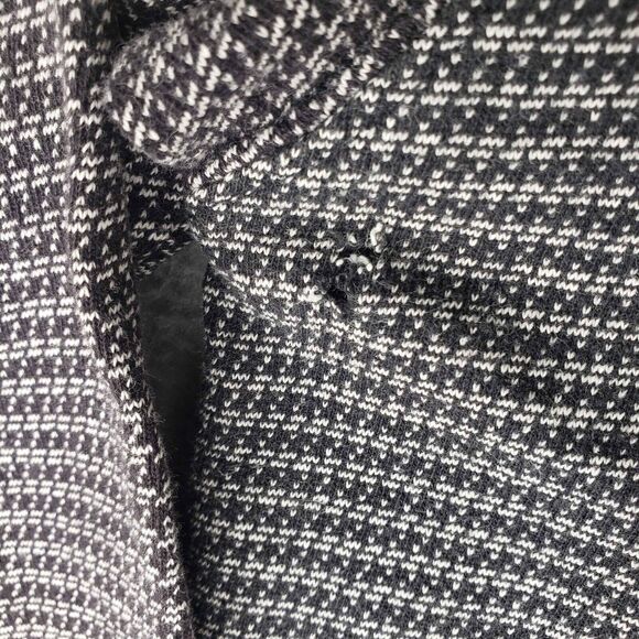 Vintage Rollin Hard Houndstooth 3/4 Sleeve Sweater Mens Large Distressed 1/4 Zip - Picture 7 of 11